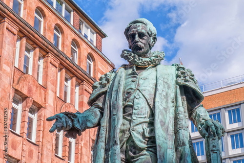 Carl Friedrich Petersen statue in Hamburg, Germany