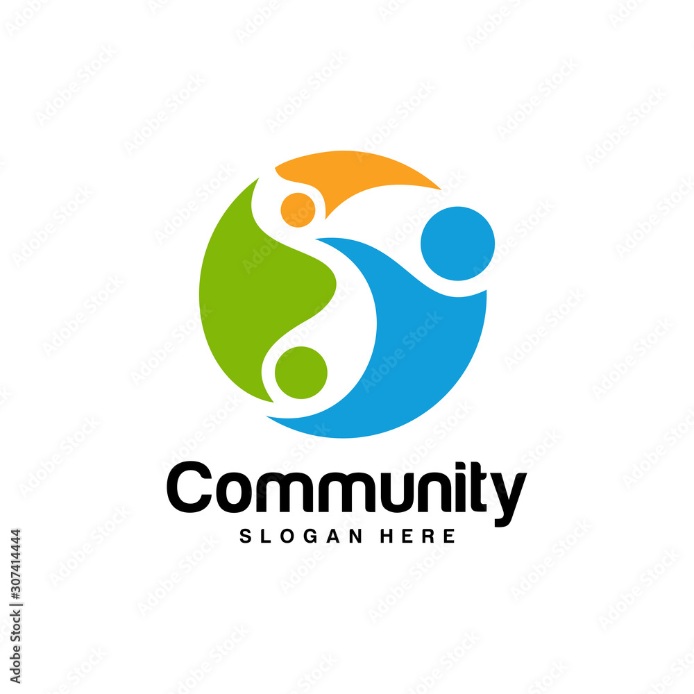 Community logo design inspiration vector template, Social relationship logo and icon, Adoption care logo concept, Icon symbol Community logo design inspiration vector template, Social relationship logo and icon, Adoption care logo concept, Icon symbol