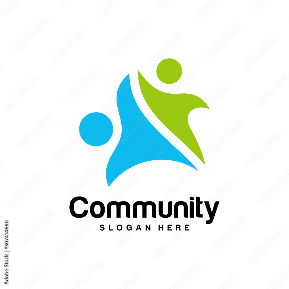 Community logo design inspiration vector template, Social relationship logo and icon, Adoption care logo concept, Icon symbol Community logo design inspiration vector template, Social relationship logo and icon, Adoption care logo concept, Icon symbol