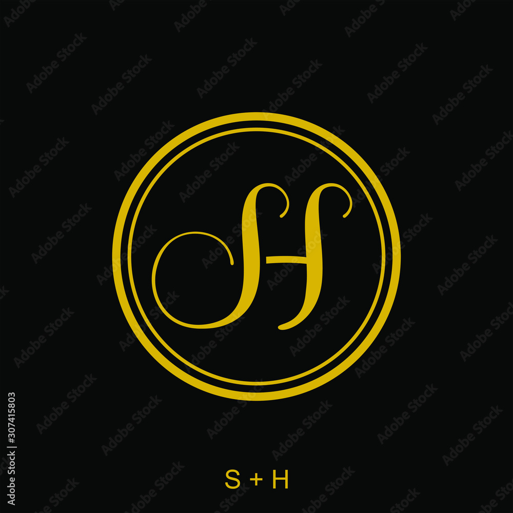 letter S and H for icon or logo design concept ready to use letter S and H for icon or logo design concept ready to use