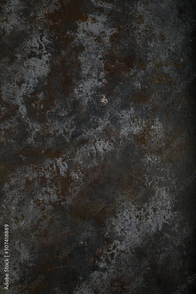 Obraz premium Dark moody black with grey concrete texture or background. With place for text and image