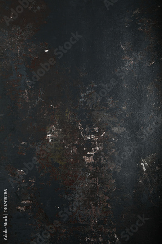 Dark moody black with grey concrete texture or background. With place for text and image