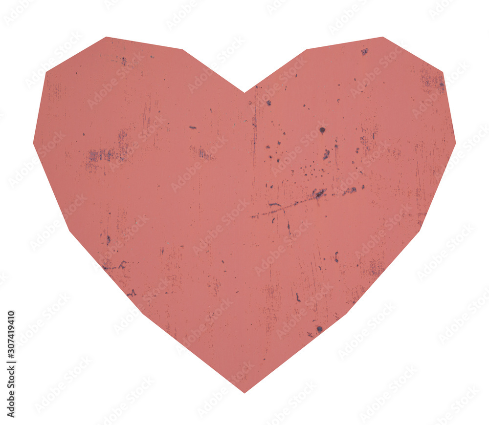 Fototapeta premium Heart with red metal texture