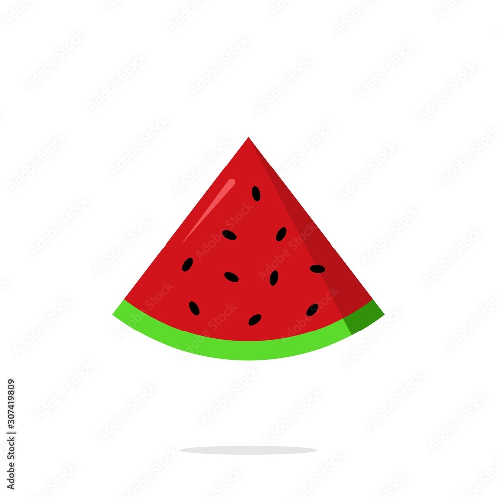 Watermelon icon vector, watermelon slices illustration isolated on white background