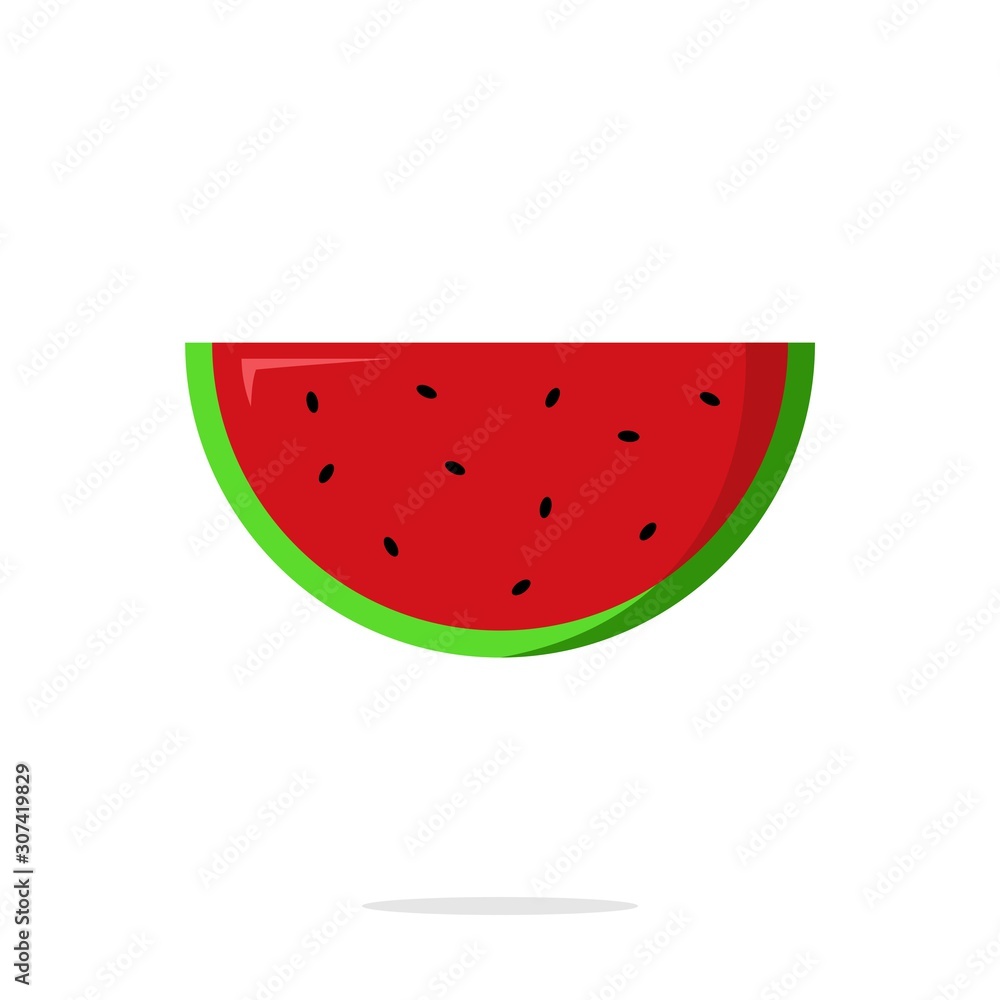 Half a watermelon icon vector, watermelon slices illustration isolated on white background Half a watermelon icon vector, watermelon slices illustration isolated on white background