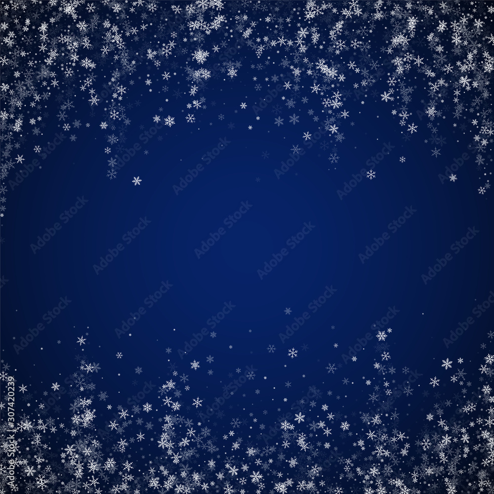 Obraz premium Beautiful snowfall Christmas background. Subtle fl