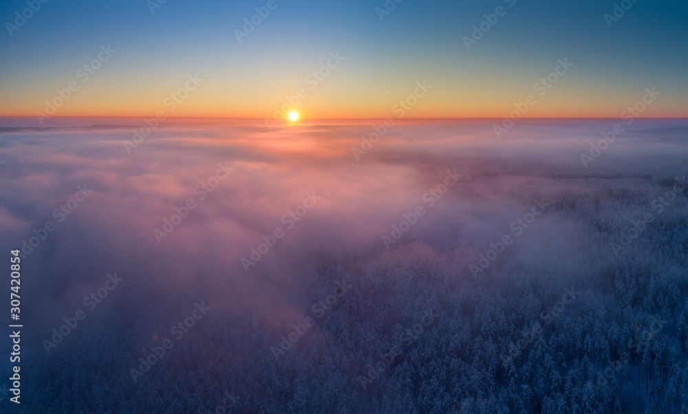 Fototapeta premium Winter colorful background