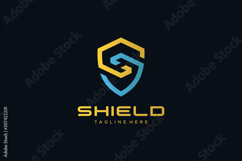 Shield Logo Vector Letter S Protection Security Logo Design Template Element