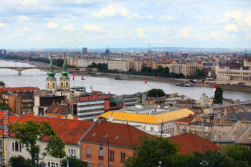 View of the Danube River and the Budapest skyline