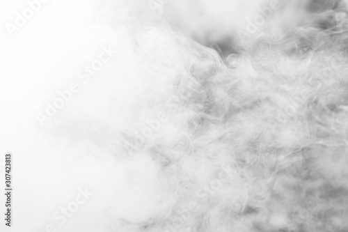 Fotografie White thick smoke background texture. fog