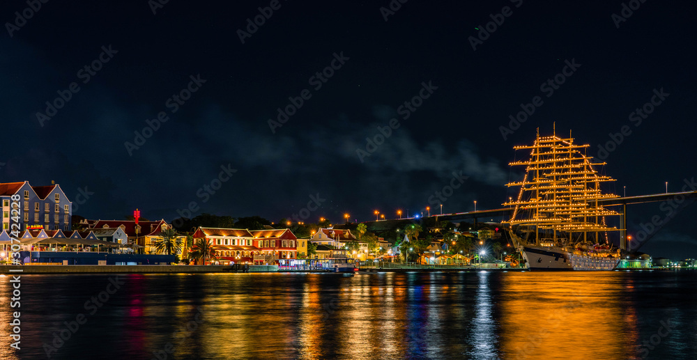 Εκτύπωση καμβά Willemstad by night