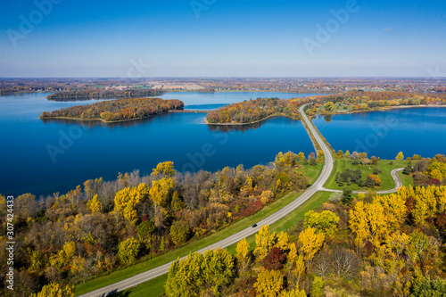 Fotografie Autumn aerial view of St