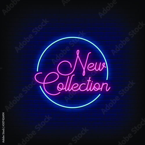 New Collection Neon Signs Style Text Vector