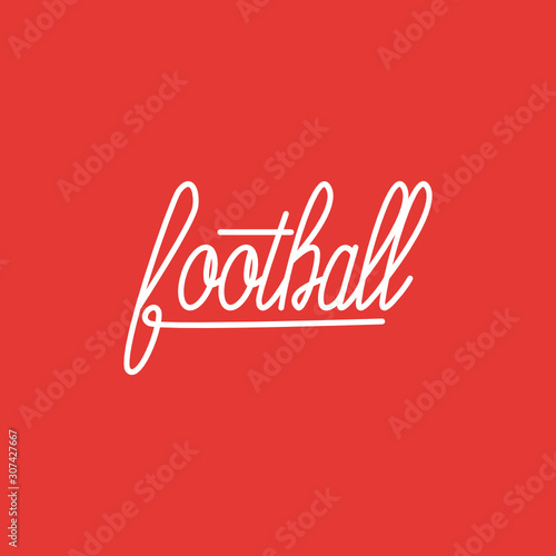 Football handwriting  monoline  calligraphic  Vector