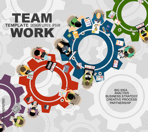 Flat design illustration concepts for business analysis and planning, consulting, team work, project management, financial report and strategy . Concepts web banner and printed materials.