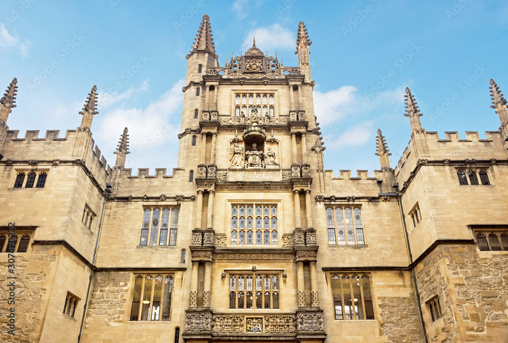 Exterior of the Bodleian Library building in Oxford 