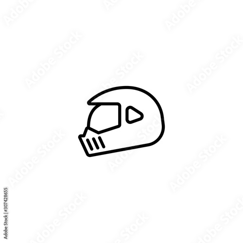 Motocycle racing helmet icon vector for your web site design, logo, app, UI. Vector illustration, EPS10