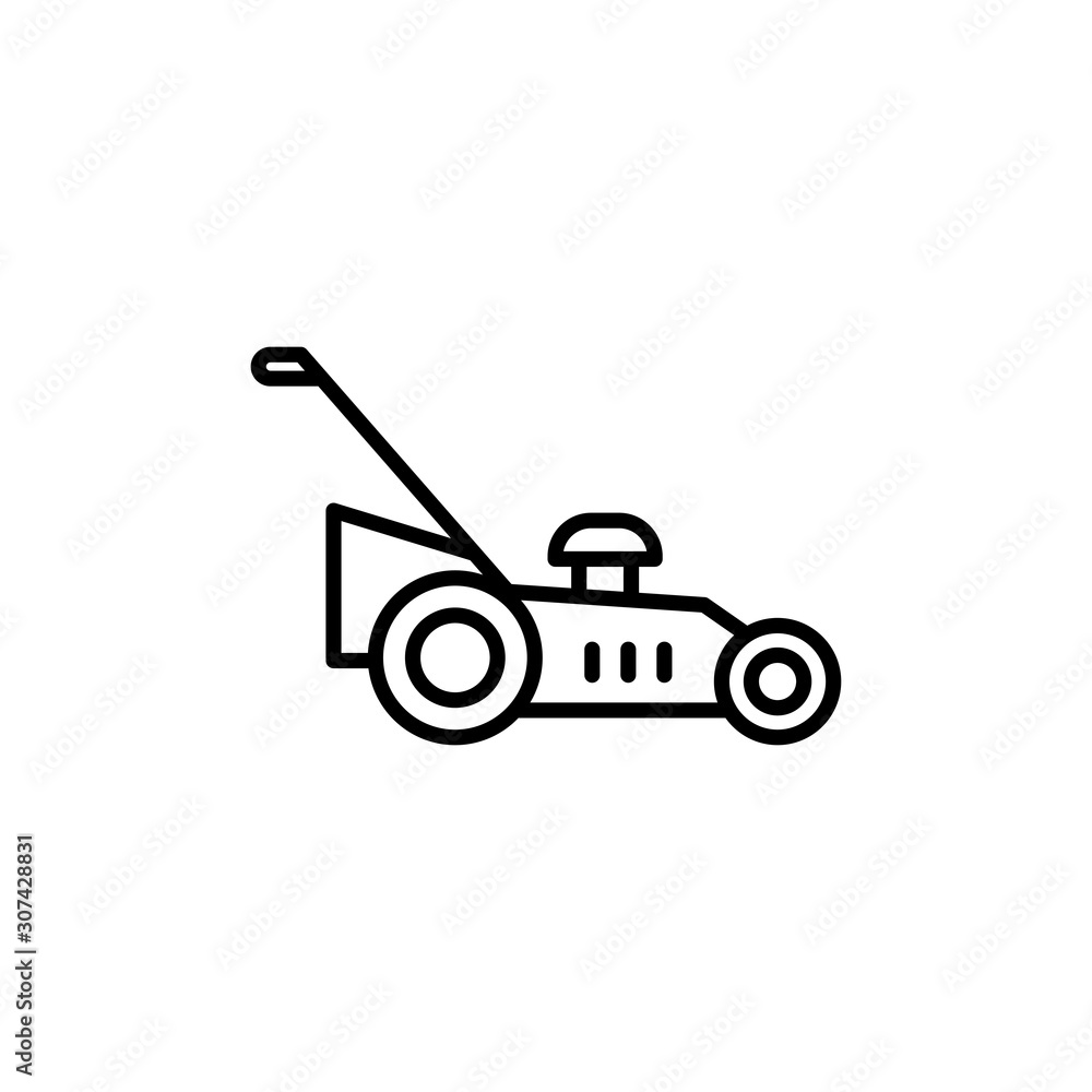 Lawn mower icon. Mower machine vector icon. Trendy Flat style for graphic design, Web site, UI. EPS10. Vector illustration Lawn mower icon. Mower machine vector icon. Trendy Flat style for graphic design, Web site, UI. EPS10. Vector illustration
