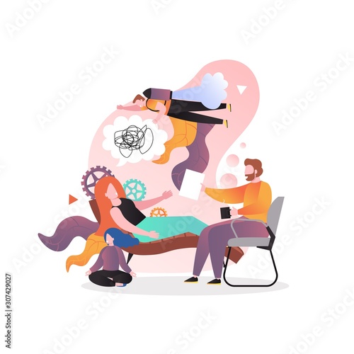 Counselling and psychological services vector concept for web banner, website page