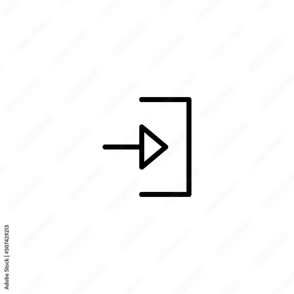 Login Icon in trendy flat style isolated on white background. Entry and input, authorization symbol. Approach symbol for your web site design, logo, app, UI. Vector illustration, EPS10. Login Icon in trendy flat style isolated on white background. Entry and input, authorization symbol. Approach symbol for your web site design, logo, app, UI. Vector illustration, EPS10.
