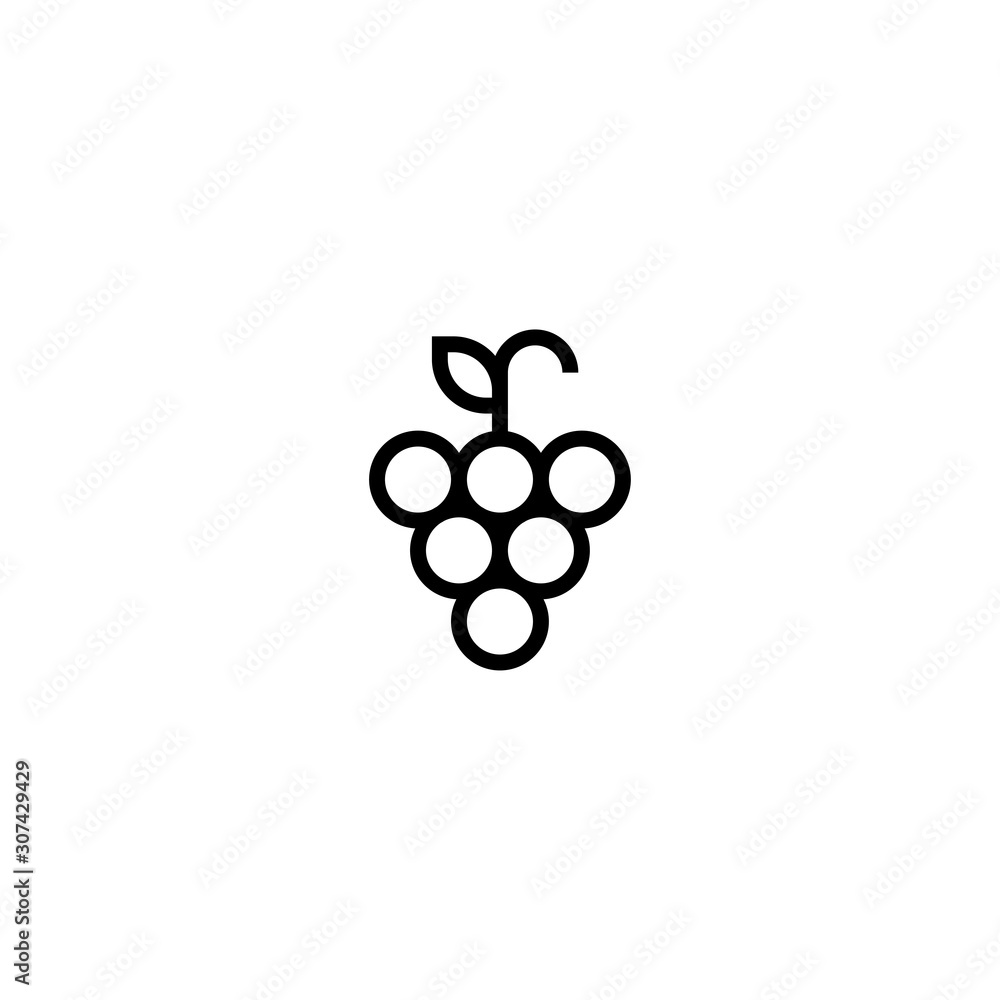 Grape vector icon, fruit symbol. Modern, simple flat vector illustration for web site or mobile app, graphic design, UI. EPS10. Grape vector icon, fruit symbol. Modern, simple flat vector illustration for web site or mobile app, graphic design, UI. EPS10.