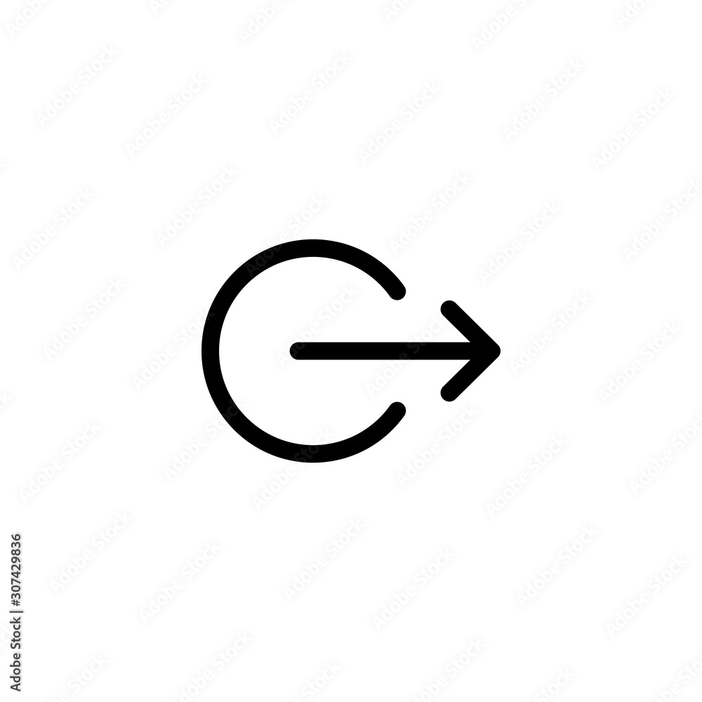 Logout icon. Exit Vector. Logout sign in Trendy Flat style for graphic design, Web site, UI. EPS10. - Vector illustration Logout icon. Exit Vector. Logout sign in Trendy Flat style for graphic design, Web site, UI. EPS10. - Vector illustration