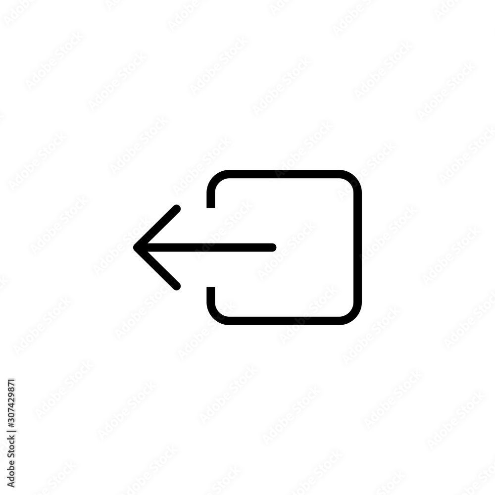 Logout icon. Exit Vector. Logout sign in Trendy Flat style for graphic design, Web site, UI. EPS10. - Vector illustration Logout icon. Exit Vector. Logout sign in Trendy Flat style for graphic design, Web site, UI. EPS10. - Vector illustration