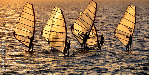 Photography Windsurfing at sunset