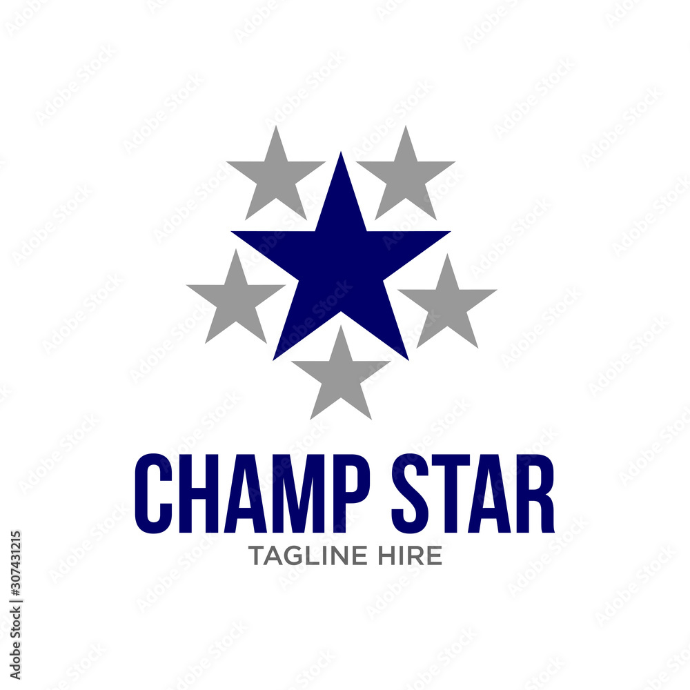 Obraz premium Star Logo Icon Vector Template
