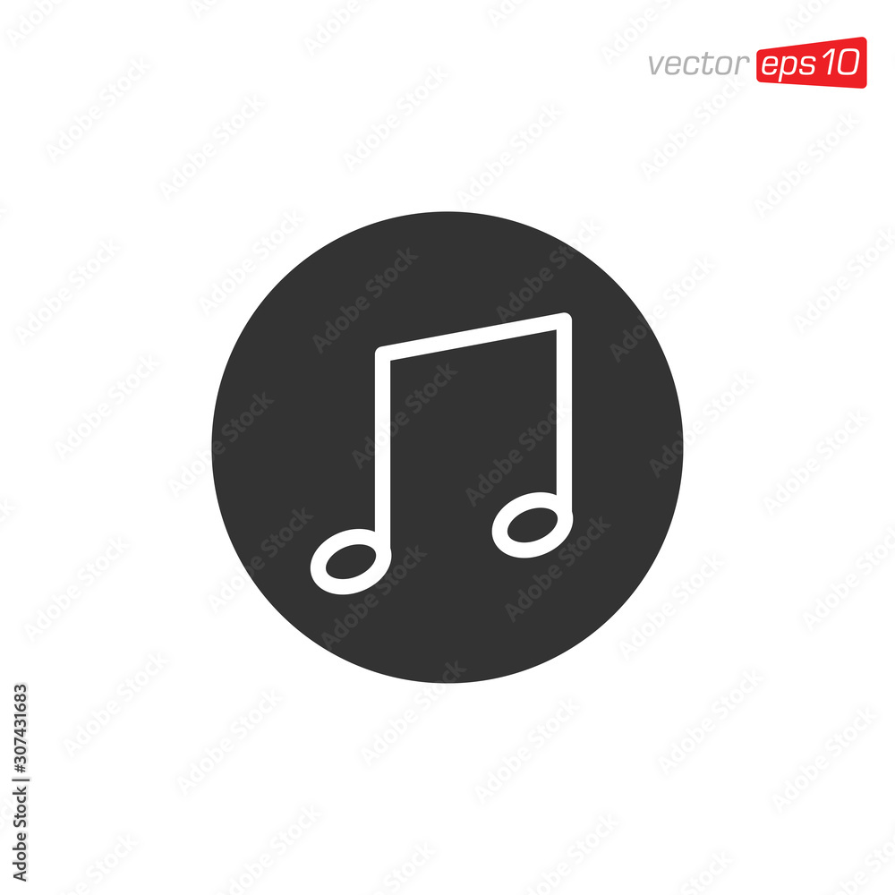 Music Notes Icon Design Vector Music Notes Icon Design Vector