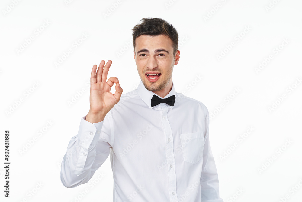 young man with thumbs up young man with thumbs up