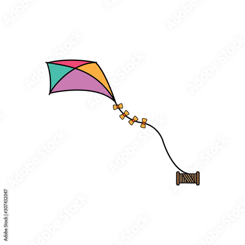 Kite vector drawing vector