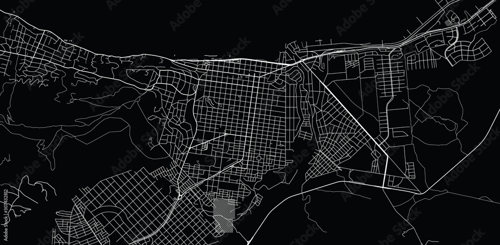 Urban vector city map of san carlos de bariloche, Argentina