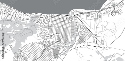 Urban vector city map of san carlos de bariloche, Argentina