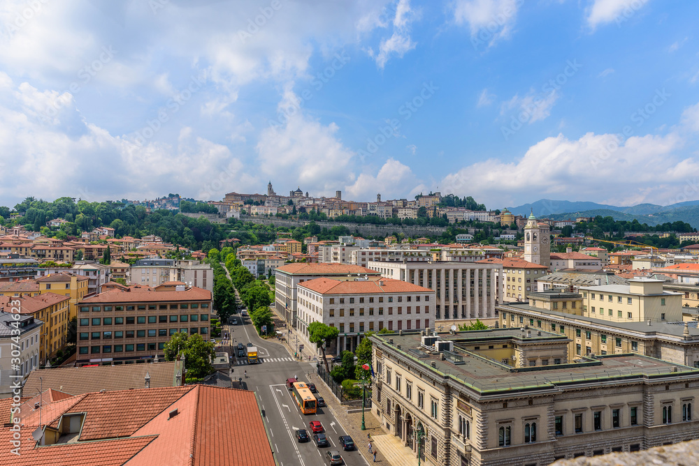 View of the city of Bergamo