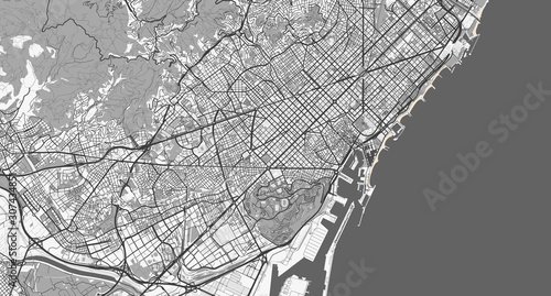 Detailed map of Barcelona, Spain