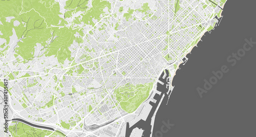 Detailed map of Barcelona, Spain