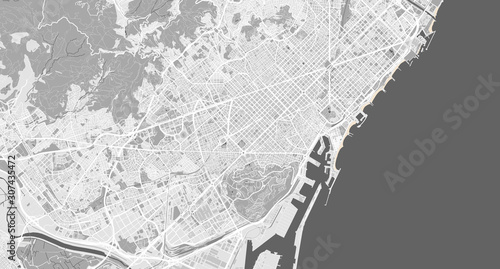 Detailed map of Barcelona, Spain