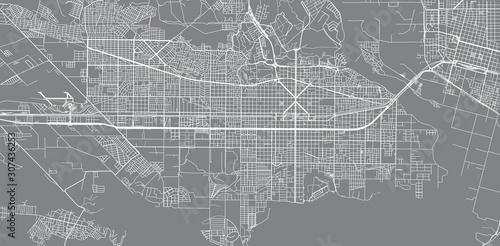 Urban vector city map of neuquen, Argentina