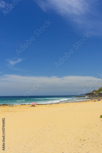 Newcastle sandy beach  Queensland  Australia
