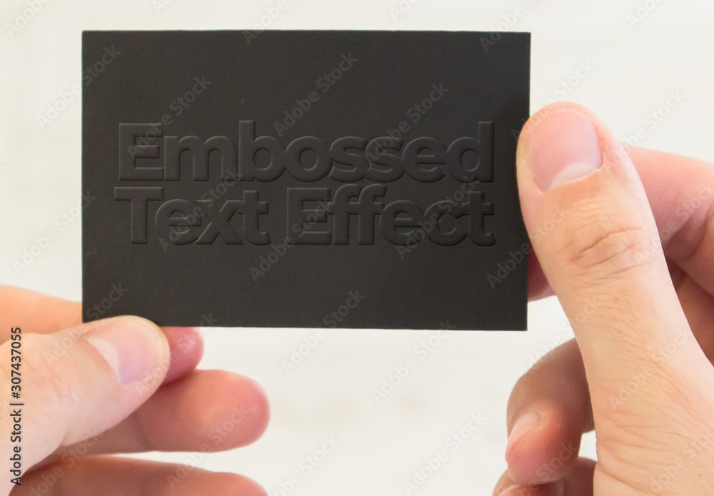 Embossed Business Card Mockup Stock Template Adobe Stock