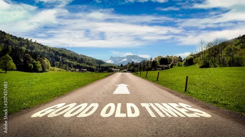 Street Sign the Way to Good old Times photo