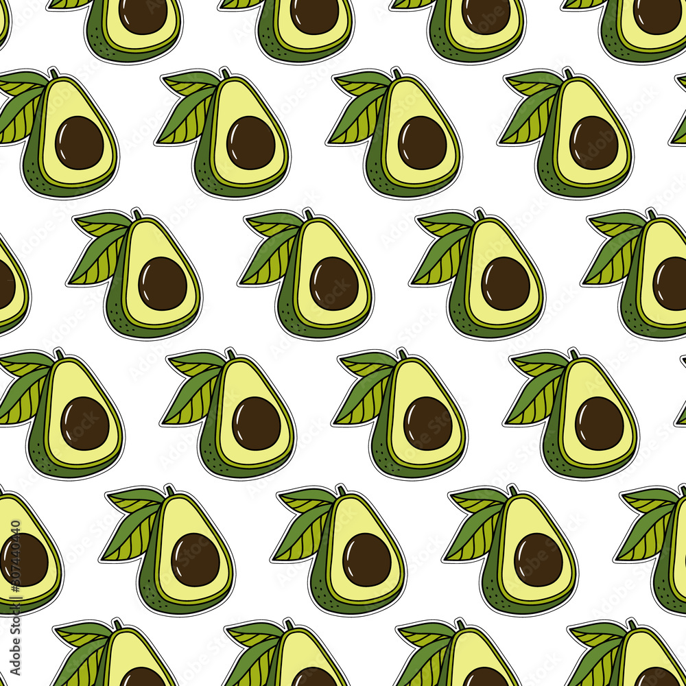 seamless pattern with green avocados seamless pattern with green avocados