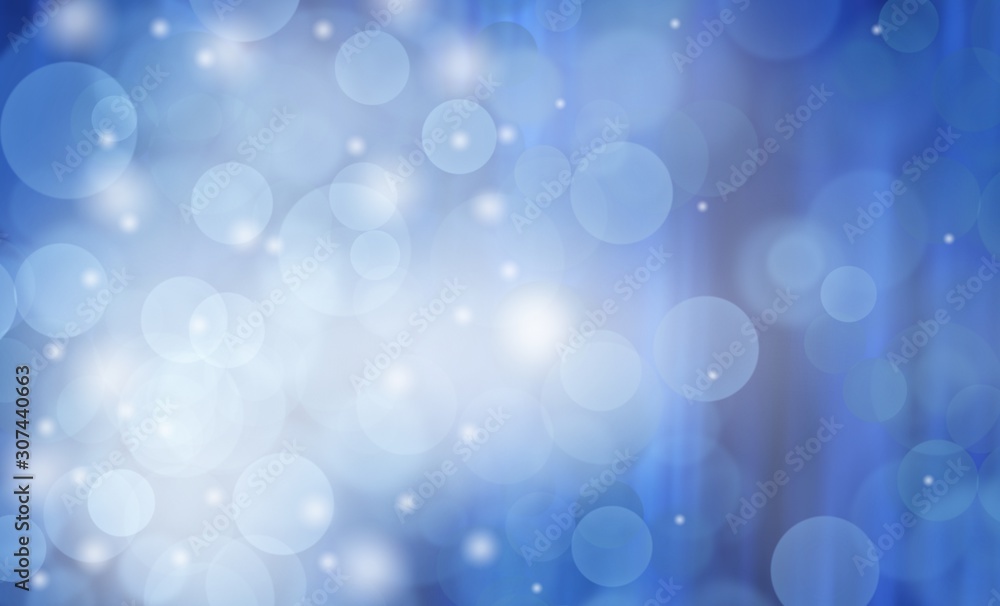 Blue abstract background with white snowflakes winter and bokeh stars blurred beautiful shiny light, use illustration Christmas new year wallpaper backdrop and texture your product. Blue abstract background with white snowflakes winter and bokeh stars blurred beautiful shiny light, use illustration Christmas new year wallpaper backdrop and texture your product.