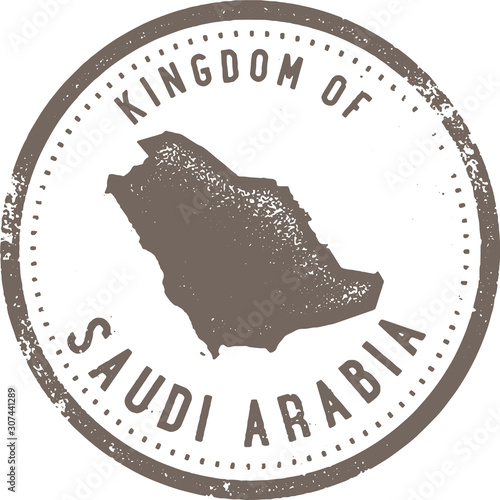 Vintage Saudi Arabia Country Travel Stamp
