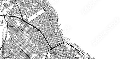 Urban vector city map of Vicente Lopez, Argentina photo