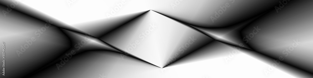 Digital art, panoramic abstract 3D objects, Germany