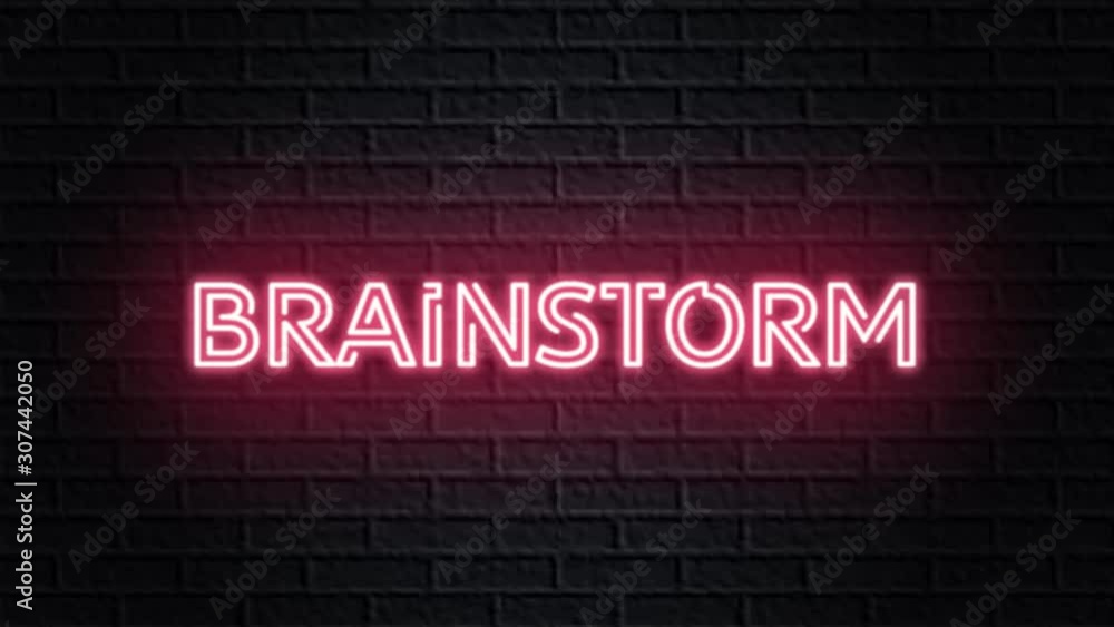 red neon video animation brainstorm red neon video animation brainstorm