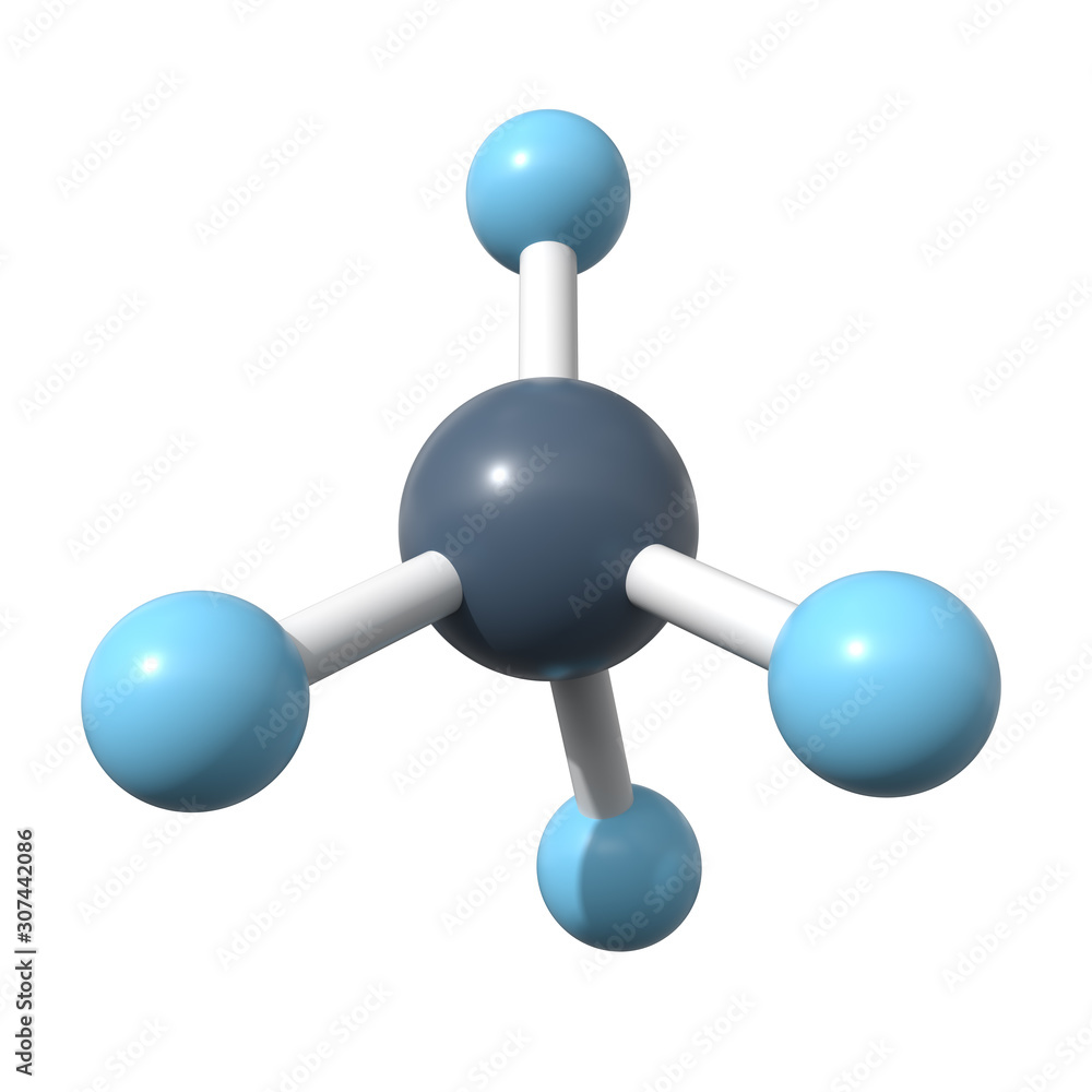 Molecule of methane