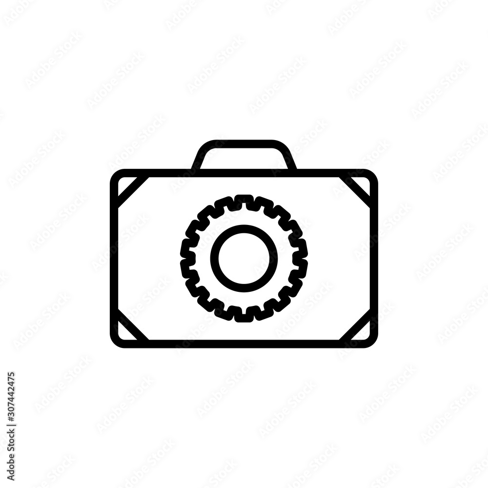 Briefcase Vector illustration. Seo & Web design element Line Icon. Briefcase Vector illustration. Seo & Web design element Line Icon.